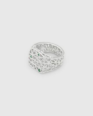 【Tom Wood】人気デザイン Mesh Ring Fern Green 210.jpg